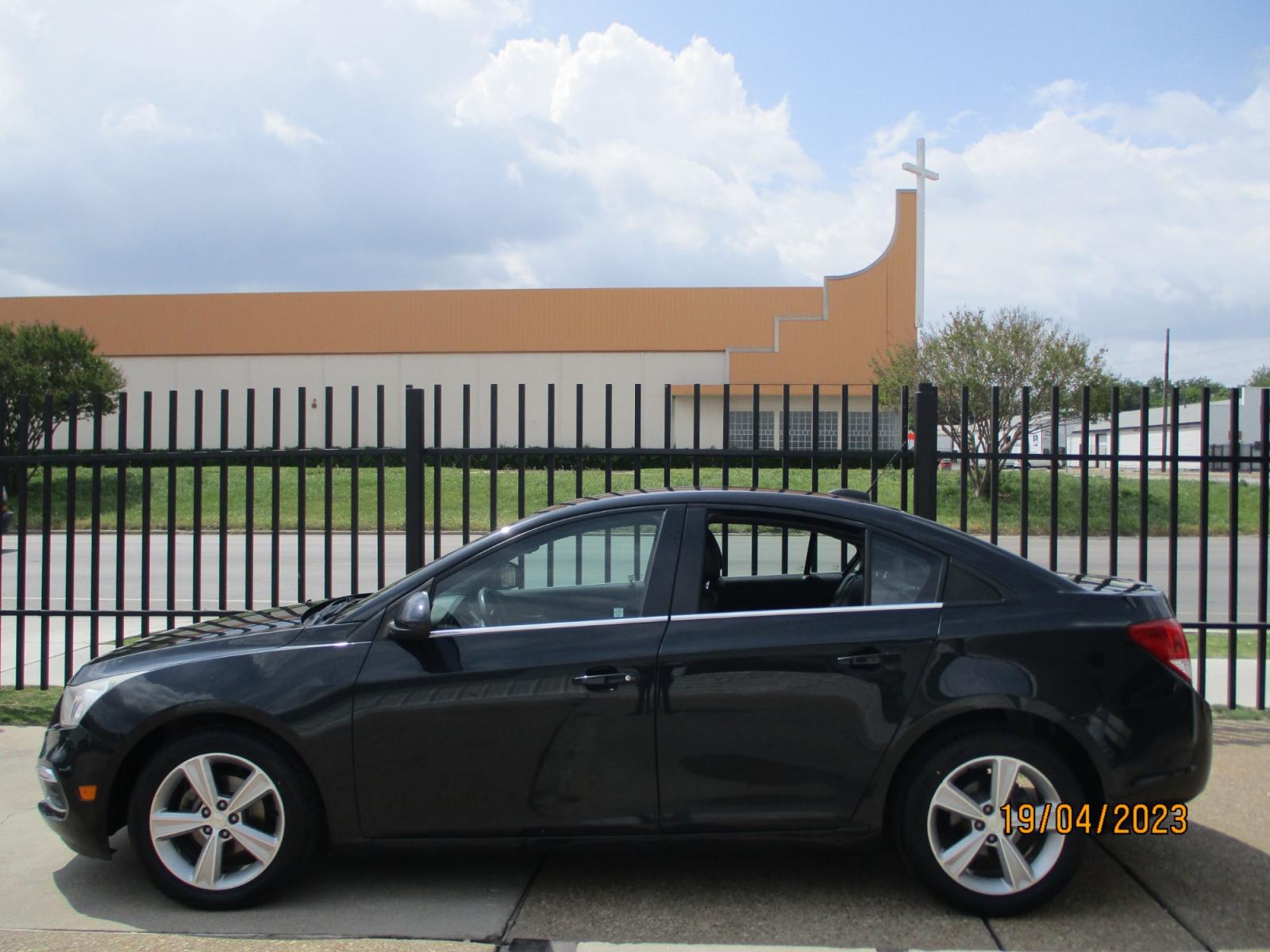 2015 BLACK Chevrolet Cruze 2LT Auto (1G1PE5SB3F7) with an 1.4L L4 DOHC 16V TURBO engine, 6-Speed Automatic transmission, located at 2001 E. Lancaster, Ft. Worth, 76103, (817) 336-7000, 32.746181, -97.301018 - Photo #0
