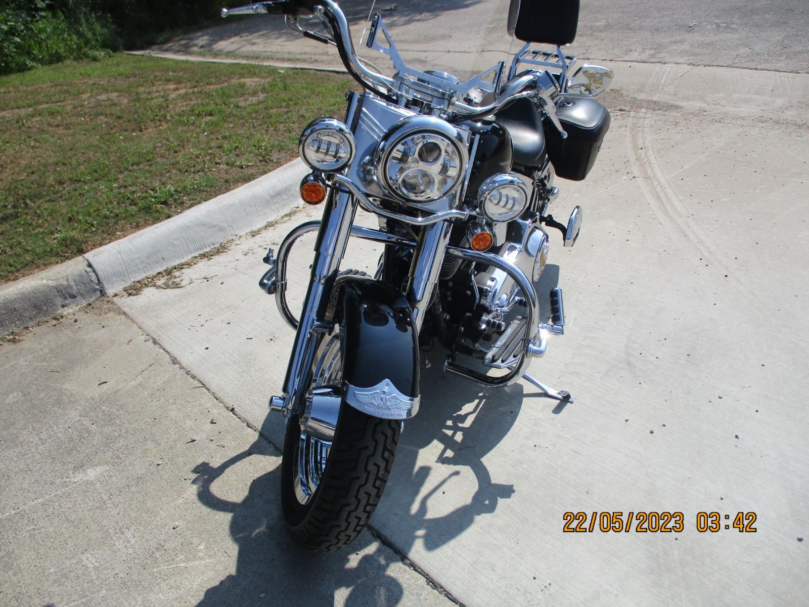2002 BLACK Harley-Davidson FLSTF $10,000 IN EXTRAS (1HD1BMY1X2Y) with an 1450CC engine, located at 2001 E. Lancaster, Ft. Worth, 76103, (817) 336-7000, 32.746181, -97.301018 - Photo #2