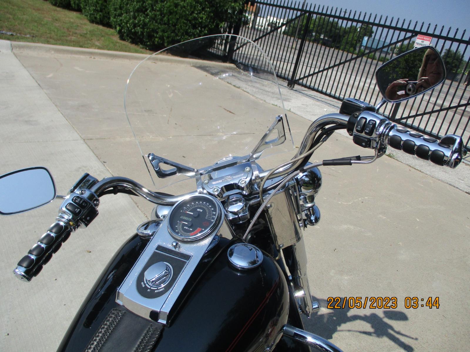 2002 BLACK Harley-Davidson FLSTF $10,000 IN EXTRAS (1HD1BMY1X2Y) with an 1450CC engine, located at 2001 E. Lancaster, Ft. Worth, 76103, (817) 336-7000, 32.746181, -97.301018 - Photo #5