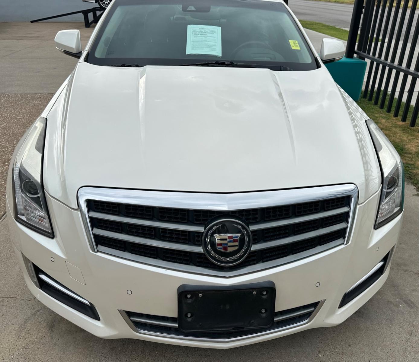 2014 WHITE Cadillac ATS 2.0L Premium RWD (1G6AF5SX2E0) with an 2.0L L4 DOHC 16V TURBO engine, AUTOMATIC transmission, located at 2001 E. Lancaster, Ft. Worth, 76103, (817) 336-7000, 32.746181, -97.301018 - Photo #2