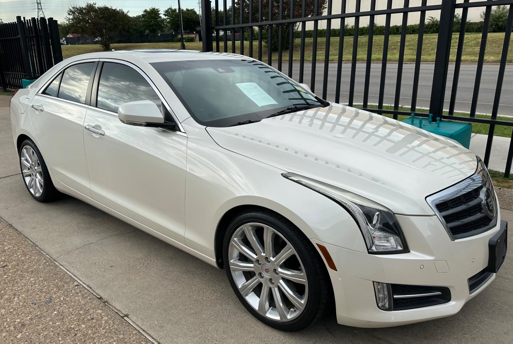 2014 WHITE Cadillac ATS 2.0L Premium RWD (1G6AF5SX2E0) with an 2.0L L4 DOHC 16V TURBO engine, AUTOMATIC transmission, located at 2001 E. Lancaster, Ft. Worth, 76103, (817) 336-7000, 32.746181, -97.301018 - Photo #6