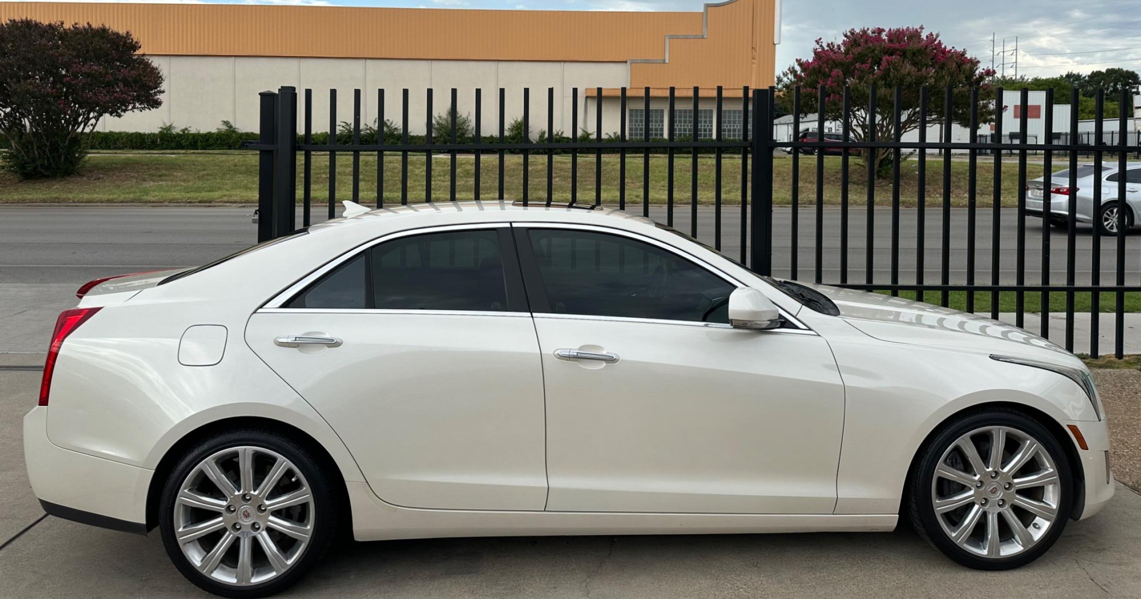 2014 WHITE Cadillac ATS 2.0L Premium RWD (1G6AF5SX2E0) with an 2.0L L4 DOHC 16V TURBO engine, AUTOMATIC transmission, located at 2001 E. Lancaster, Ft. Worth, 76103, (817) 336-7000, 32.746181, -97.301018 - Photo #7