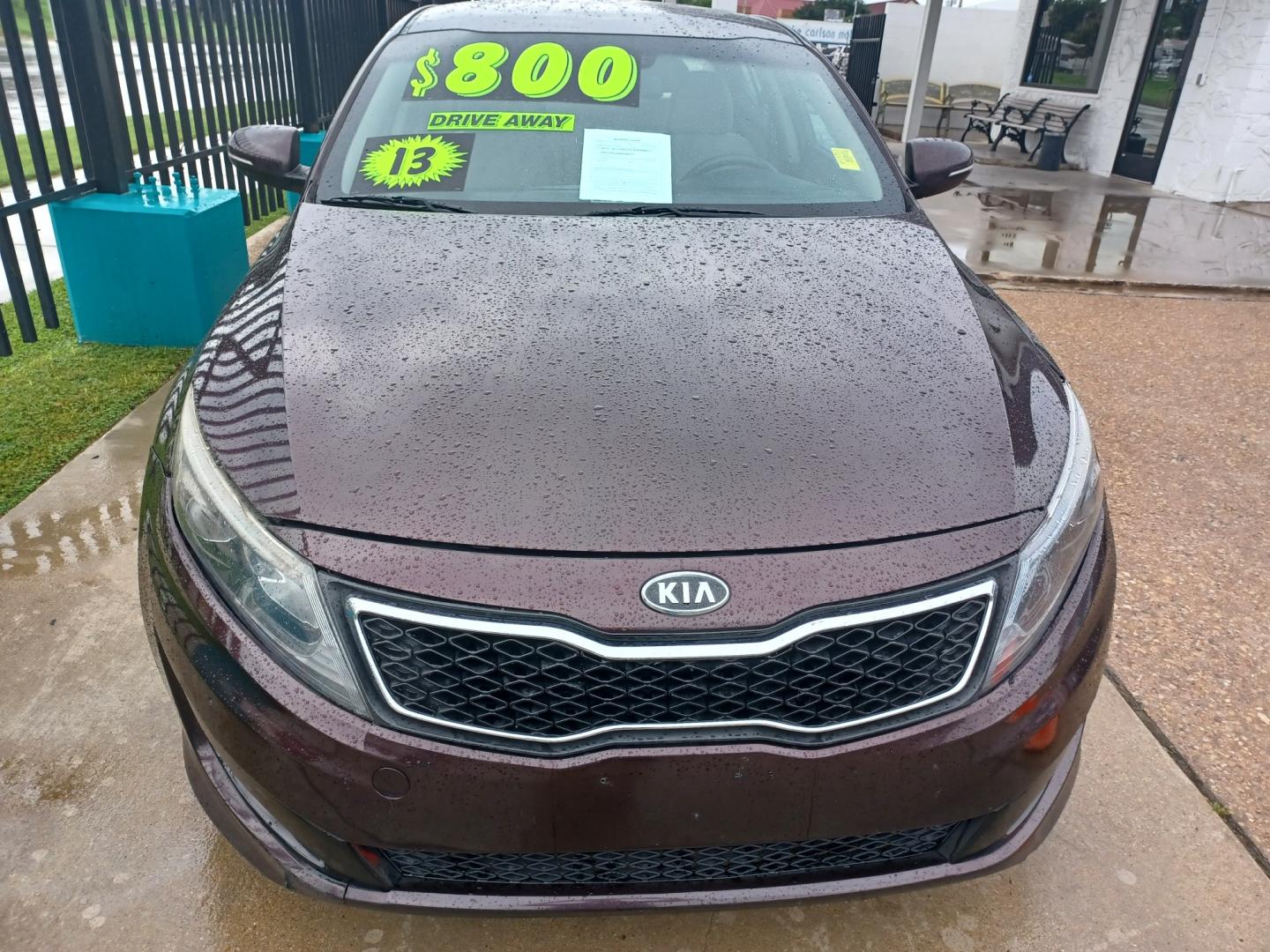 2013 MAROON Kia Optima LX MT (5XXGM4A72DG) with an 2.4L L4 DOHC 16V engine, 5-Speed Manual transmission, located at 2001 E. Lancaster, Ft. Worth, 76103, (817) 336-7000, 32.746181, -97.301018 - Photo#3