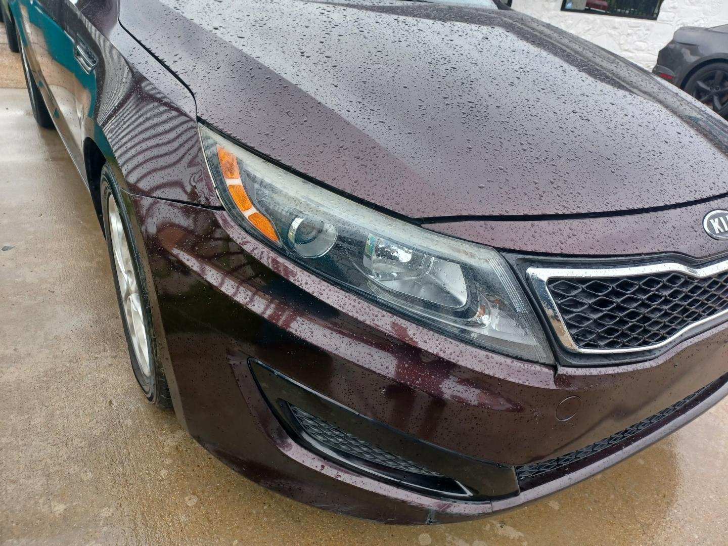 2013 MAROON Kia Optima LX MT (5XXGM4A72DG) with an 2.4L L4 DOHC 16V engine, 5-Speed Manual transmission, located at 2001 E. Lancaster, Ft. Worth, 76103, (817) 336-7000, 32.746181, -97.301018 - Photo#2