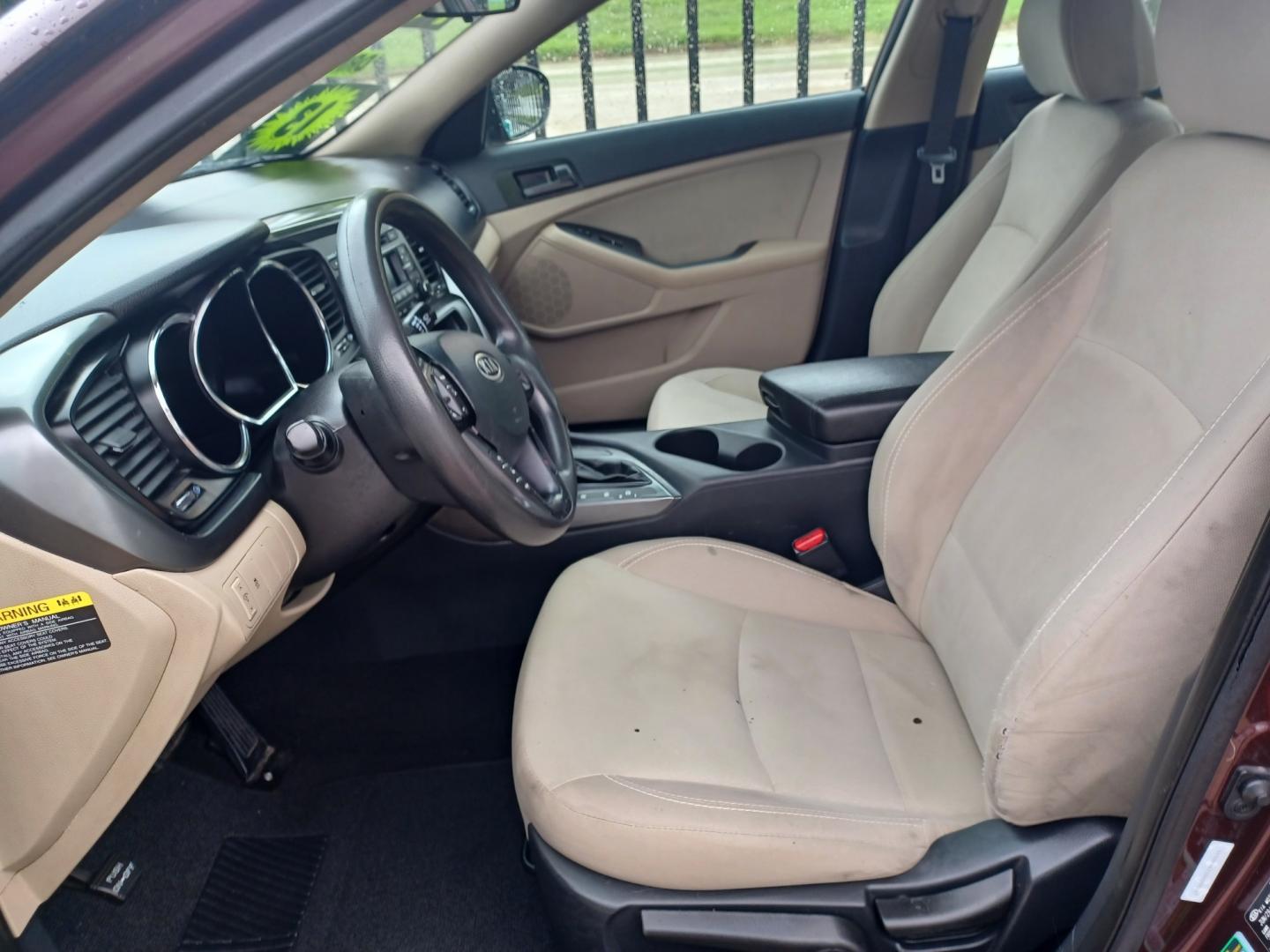 2013 MAROON Kia Optima LX MT (5XXGM4A72DG) with an 2.4L L4 DOHC 16V engine, 5-Speed Manual transmission, located at 2001 E. Lancaster, Ft. Worth, 76103, (817) 336-7000, 32.746181, -97.301018 - Photo#12